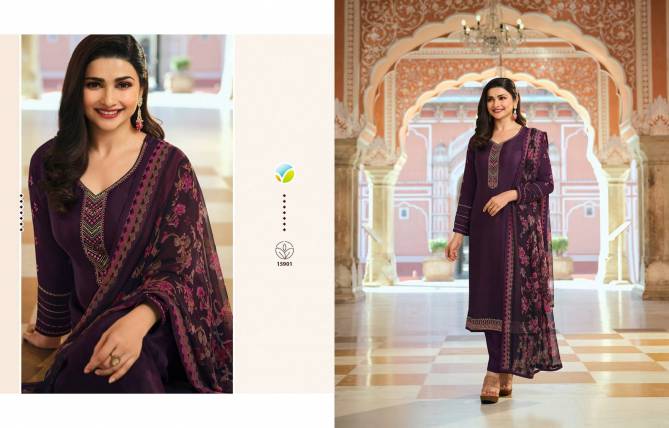 Vinay Silkina Royal Crepe 35 New Designer Festive Wear Embroidery Salwar Suits Collection